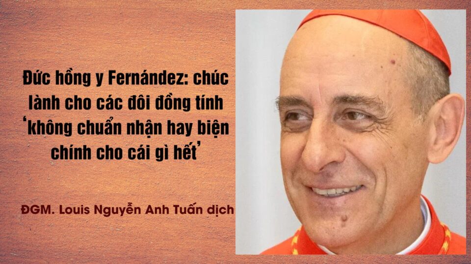 Đức hồng y Fernández: chúc lành cho các đôi đồng tính ‘không chuẩn nhận hay biện chính cho cái gì hết’ Duc cha Louis Nguyen Anh Tuan 2 960x540 1