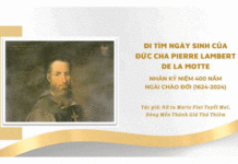 Đi tìm ngày sinh của Đức cha Pierre Lambert de la Motte