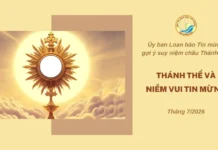 THÁNH THỂ VÀ NIỀM VUI TIN MỪNG – ỦY BAN LOAN BÁO TIN MỪNG GỢI Ý SUY NIỆM CHẦU THÁNH THỂ THÁNG 7/2026