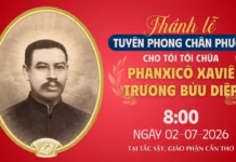 CHƯƠNG TRÌNH VÀ LINK VIDEO TRỰC TIẾP THÁNH LỄ TUYÊN PHONG CHÂN PHƯỚC CHO TÔI TỚ CHÚA PHANXICÔ XAVIÊ TRƯƠNG BỬU DIỆP, LINH MỤC TỬ ĐẠO (1897–1946)