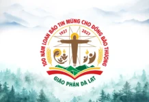 Công Bố Logo Chính Thức Năm Thánh 2027 Kỷ Niệm 100 Năm Loan Báo Tin Mừng Cho Đồng Bào Thượng – Giáo Phận Đà Lạt (1927–2027)
